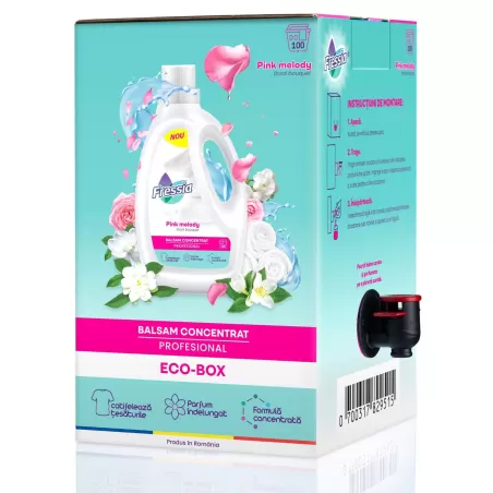 Balsam concentrat Fressia – Pink Melody, 100 spalari, 5L, Eco-Box
